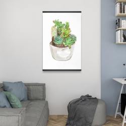 Magnétique 20 x 30 - Assortiment de cactus en pot