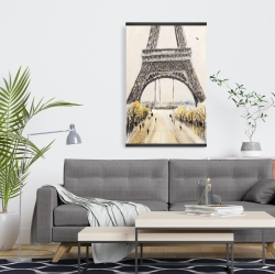 Magnétique 20 x 30 - Tour eiffel et oiseaux en vol