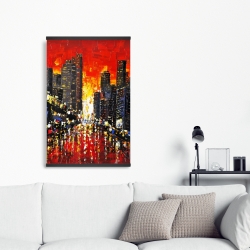 Magnetic 20 x 30 - Abstract sunset on the city