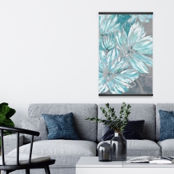 Magnetic 20 x 30 - Three little abstract blue flowers