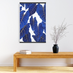 Magnetic 20 x 30 - Tropical abstract blue leaves