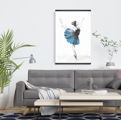 Magnetic 20 x 30 - Small blue ballerina
