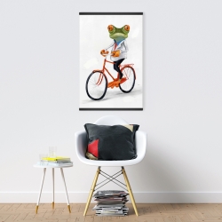 Magnetic 20 x 30 - Funny frog riding a bike