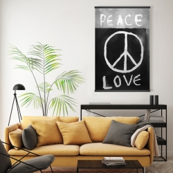 Magnetic 20 x 30 - Peace love monochrome