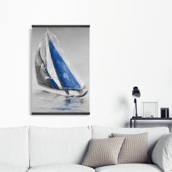 Magnetic 20 x 30 - Gray and blue boat sailing