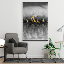 Magnetic 28 x 42 - Gold sailboats