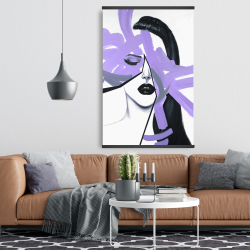 Magnetic 28 x 42 - Abstract purple woman portrait