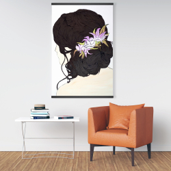 Magnetic 28 x 42 - Woman from behind with pink flowers