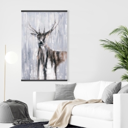 Magnetic 28 x 42 - Winter abstract deer