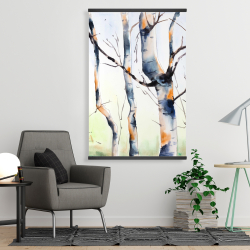 Magnetic 28 x 42 - Three small birch trees