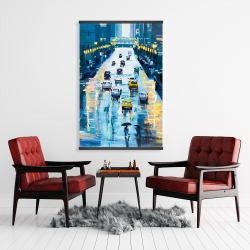 Magnétique 28 x 42 - Rue de new york sous la pluie