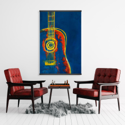 Magnétique 28 x 42 - Guitare bleue abstraite et moderne