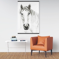 Magnétique 28 x 42 - Cheval blanc solitaire