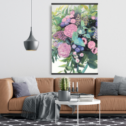 Magnetic 28 x 42 - Melody of fuchsia flowers