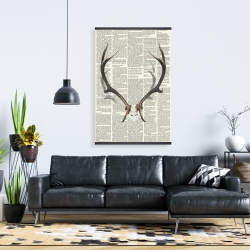 Magnetic 28 x 42 - Deer horns with newspaper