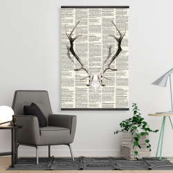 Magnetic 28 x 42 - Deer horns on newspaper
