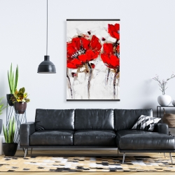 Magnetic 28 x 42 - Red poppies with texture