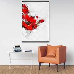 Magnetic 28 x 42 - Abstract red flowers with texture