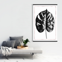 Magnétique 28 x 42 - Philodendron à feuilles divisées avec lignes rose