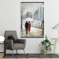 Magnetic 28 x 42 - Couple walking under the rain