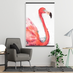 Magnetic 28 x 42 - Splashing flamingo