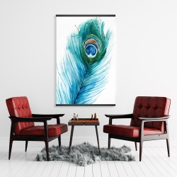 Magnetic 28 x 42 - Long peacock feather