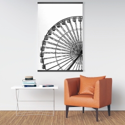 Magnetic 28 x 42 - Monochrome ferris wheel