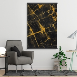 Magnetic 28 x 42 - Black and gold marble