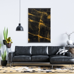 Magnetic 28 x 42 - Black and gold marble texture