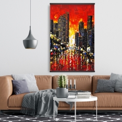 Magnetic 28 x 42 - Abstract sunset on the city