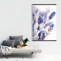 Magnétique 28 x 42 - Fleurs de lavande floues à l'aquarelle