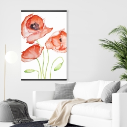 Magnetic 28 x 42 - Watercolor poppies