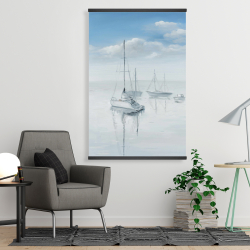 Magnetic 28 x 42 - Sailboats on the quiet lake