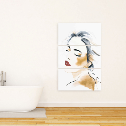 Canvas 24 x 36 - Right side watercolor serenely lady portrait