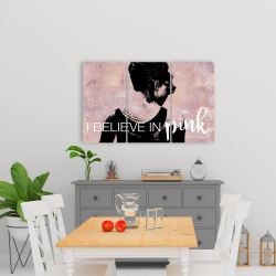 Canvas 24 x 36 - I believe in pink