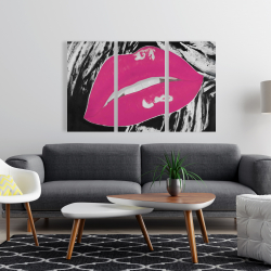 Canvas 24 x 36 - Kissable pink glossy lips