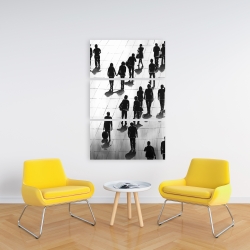 Toile 24 x 36 - Silhouettes de gens dans la rue