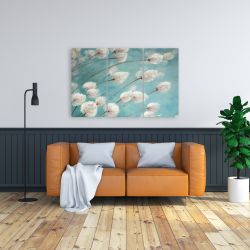 Canvas 24 x 36 - Cotton grass plants in the wind