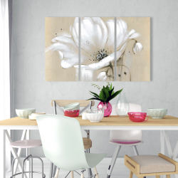 Canvas 24 x 36 - White abstract wild flower