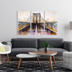 Canvas 24 x 36 - Colorful brooklyn bridge