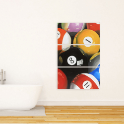 Canvas 24 x 36 - Pool balls closeup