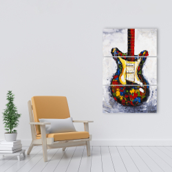Canvas 24 x 36 - Colorful guitar