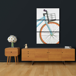 Toile 24 x 36 - Bicyclette bleue et orange