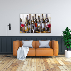 Toile 24 x 36 - Bouteilles de vin rouge