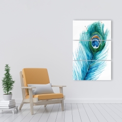 Canvas 24 x 36 - Long peacock feather