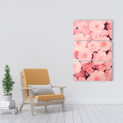 Canvas 24 x 36 - Pink flower field