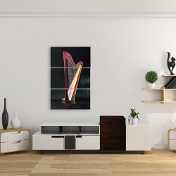 Canvas 24 x 36 - Colorful realistic harp
