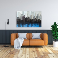 Canvas 24 x 36 - View of a blue city