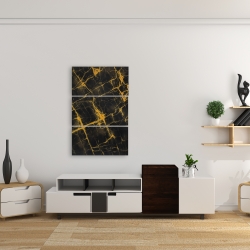 Canvas 24 x 36 - Black and gold marble