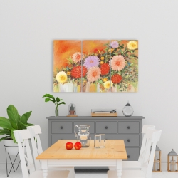 Canvas 24 x 36 - Colorful abstract flowers